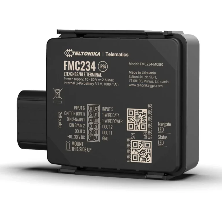 Teltonika FMC234 – Kompakter GPS Tracker mit Bluetooth®, Notfalltaste und Datenlogger
