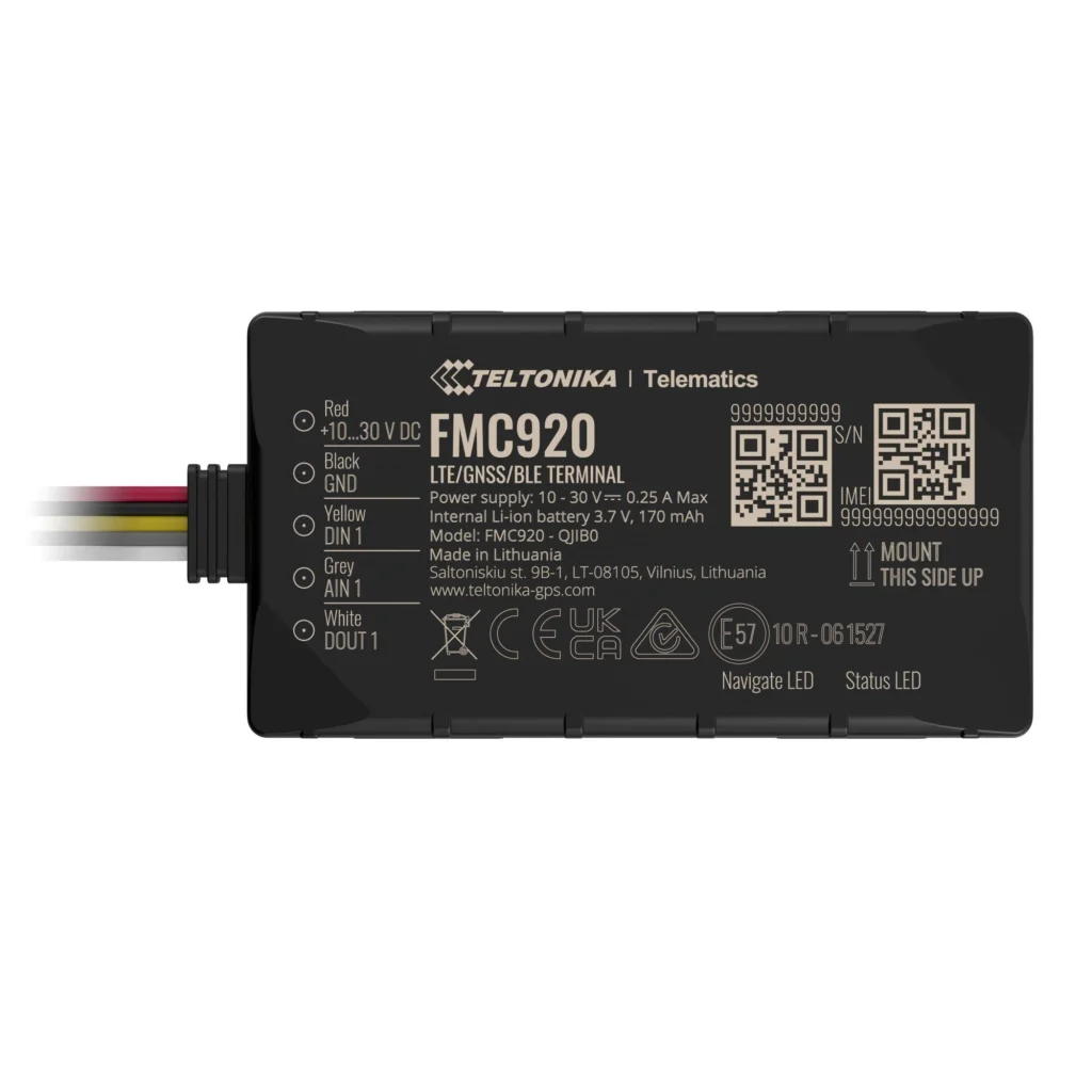 Teltonika FMC920 – Kompakter 4G GPS-Tracker mit Bluetooth® und Datenlogger