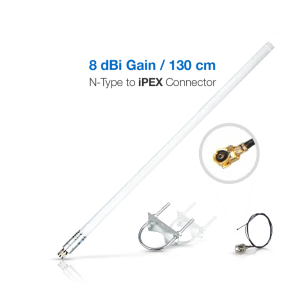 RAKwireless 8dBi Glasfaser-Antenne 858MHz-878MHz N-Typ auf RP-SMA