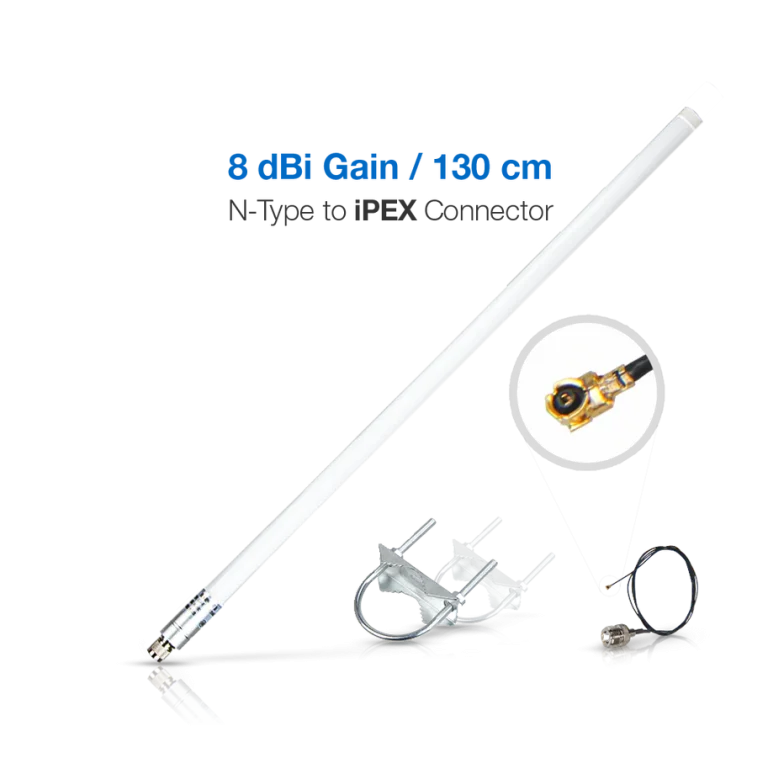 RAKwireless 8dBi Glasfaser-Antenne 858MHz-878MHz N-Typ auf RP-SMA