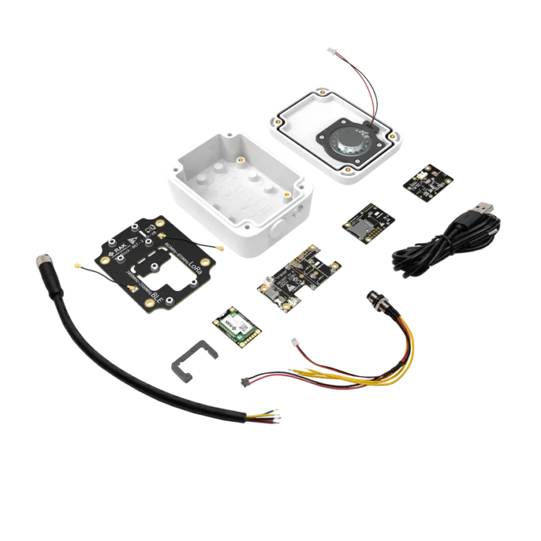 WisBlock Audio Speaker Starter Kit mit RAK4631 und Audio-Gehäuse (100×75×38) – Weiß, 800 MHz für EU868/IN865/RU864